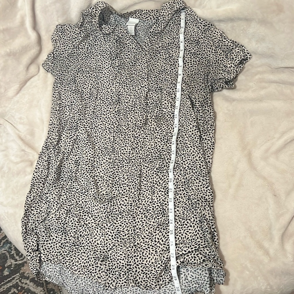 H&M Cream and Black Spotted Sundress